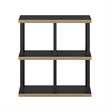 Pemberly Row Turn-N-Tube 4-Cube Decorative Display Shelf in Americano/Black