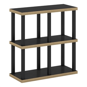 Pemberly Row Turn-N-Tube 4-Cube Decorative Display Shelf in Americano/Black
