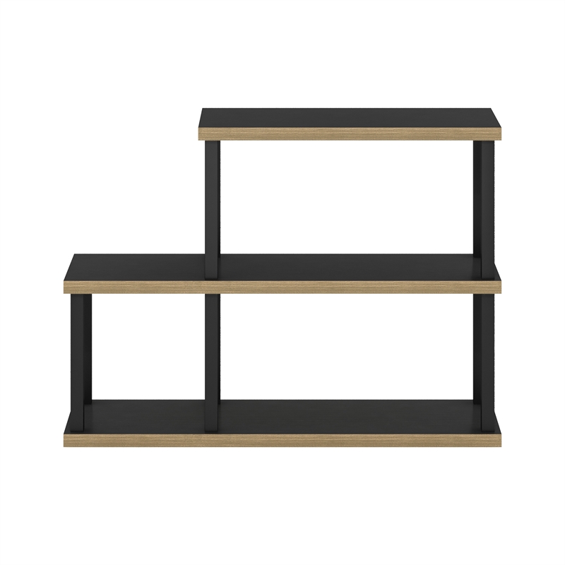 Pemberly Row Turn-N-Tube 3-Tier Ladder Decorative Display Americano/Black