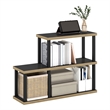 Pemberly Row Turn-N-Tube 3-Tier Ladder Decorative Display Americano/Black