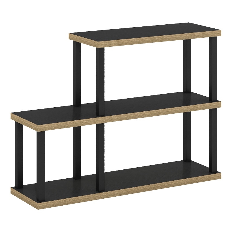Pemberly Row Turn-N-Tube 3-Tier Ladder Decorative Display Americano/Black