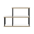 Pemberly Row Turn-N-Tube 3-Tier Ladder Decorative Display Solid White/Black