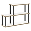 Pemberly Row Turn-N-Tube 3-Tier Ladder Decorative Display Solid White/Black