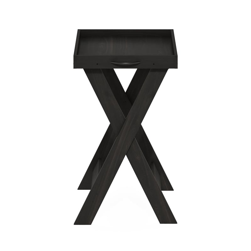 Pemberly Row Classic Tray Table with Removable Tray in Espresso