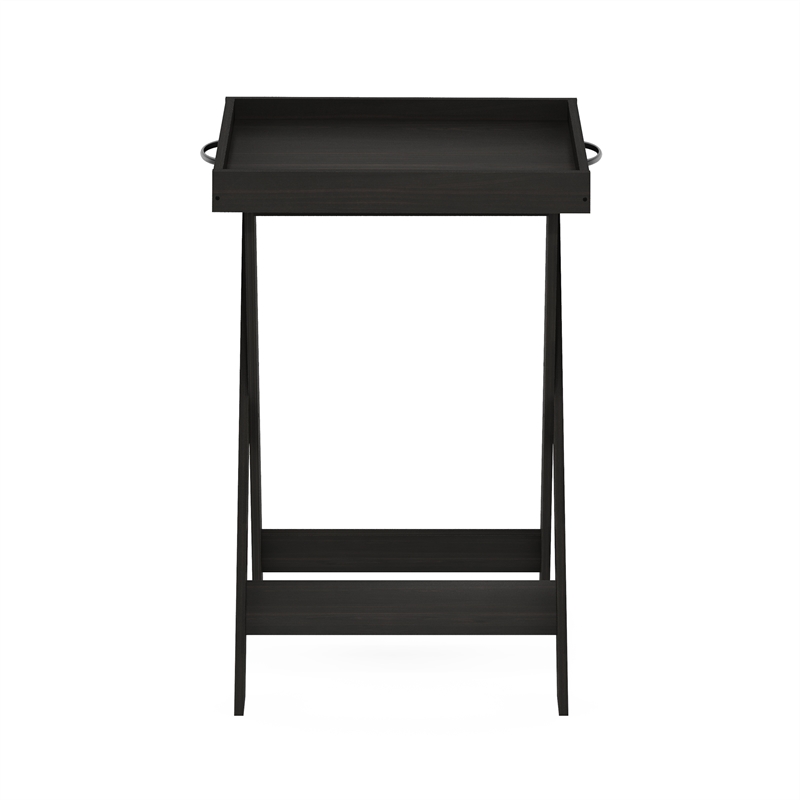 Pemberly Row Classic Tray Table with Removable Tray in Espresso