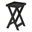 Pemberly Row Classic Tray Table with Removable Tray in Espresso