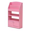 Pemberly Row Engineered Wood Magazine/Bookshelf with Storage Cabinet in Pink