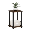 Pemberly Row Contemporary End Table in Small in Amber Pine/Black