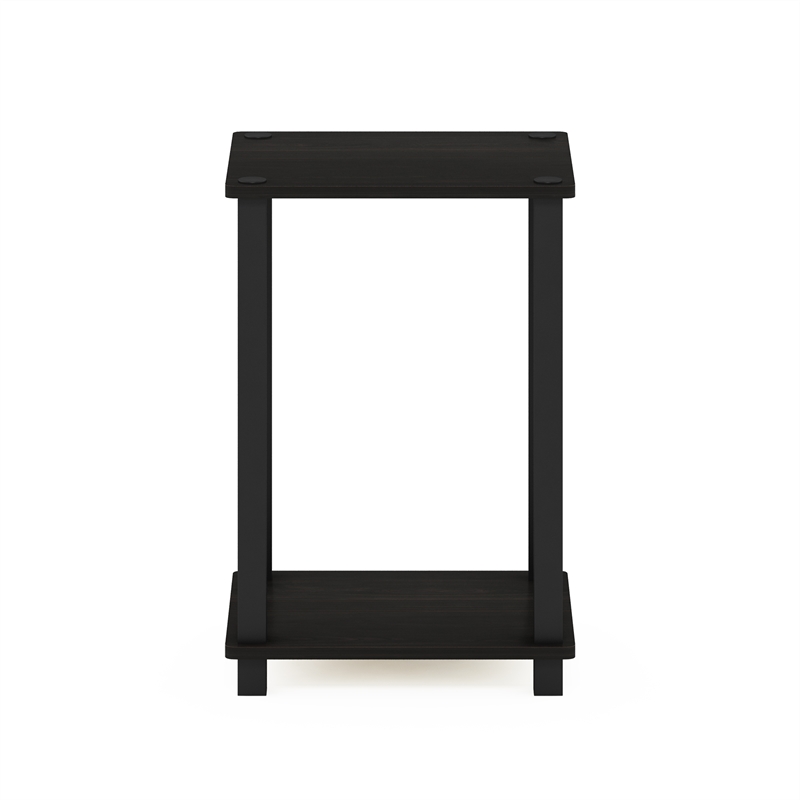 Pemberly Row Contemporary End Table in Small in Espresso/Black
