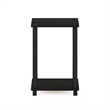 Pemberly Row Contemporary End Table in Small in Espresso/Black
