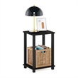 Pemberly Row Contemporary End Table in Small in Espresso/Black
