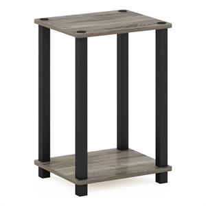 Pemberly Row Contemporary End Table in Small in French Oak/Black