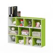 Pemberly Row Engineered Wood 11-Cube Reversible Open Shelf Bookcase in Green