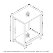 Pemberly Row Industrial Metal Frame End Table in 2-Pack in Amber Pine