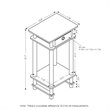 Pemberly Row Turn-N-Tube Engineered Wood End Table with Bin in Walnut (Set of 2)
