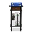 Pemberly Row Turn-N-Tube Wood Tall End Table with Bin in Espresso/Brown
