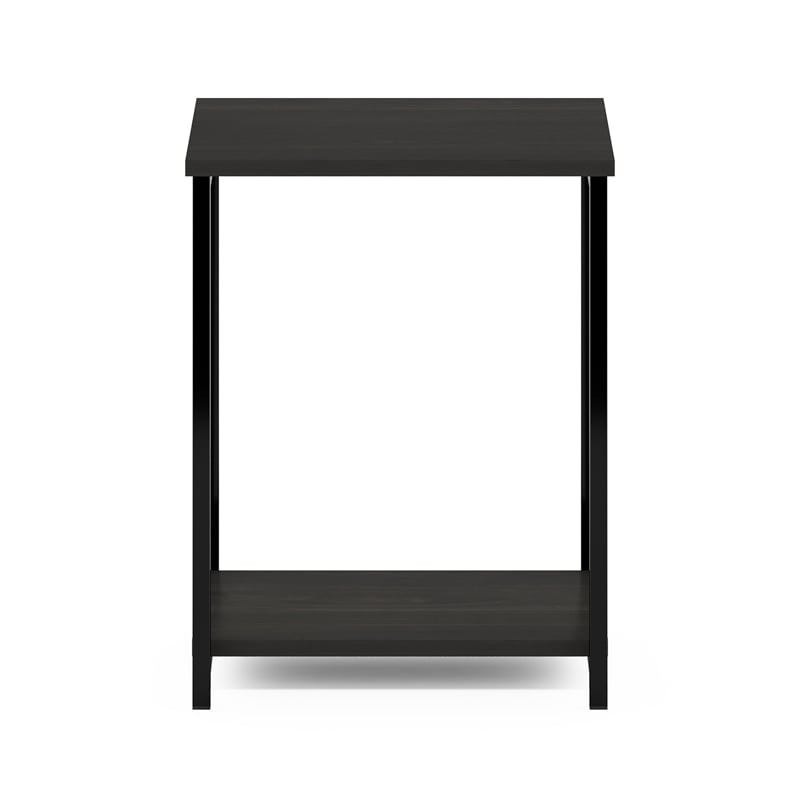 Pemberly Row Industrial Metal Frame End Table in 1-Pack in Espresso