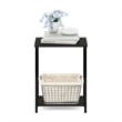 Pemberly Row Industrial Metal Frame End Table in 1-Pack in Espresso