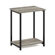 Pemberly Row Industrial Metal Frame End Table in 1-Pack in French Oak