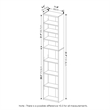 Pemberly Row 8-Tier Adjustable Shelves Multimedia Media Storage Tower Amber Pine
