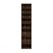 Pemberly Row 8-Tier Adjustable Shelves Multimedia Media Storage Tower Amber Pine