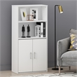 Pemberly Row Storage Bookcase in Bookshelf in Multipurpose Shelf in White