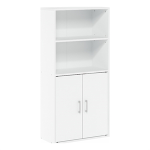 Pemberly Row Storage Bookcase in Bookshelf in Multipurpose Shelf in White