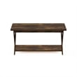 Pemberly Row Contemporary Criss-Crossed Coffee Table in Amber Pine