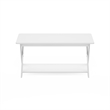 Pemberly Row Contemporary Criss-Crossed Coffee Table in White