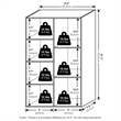 Pemberly Row Contemporary 7-Cube Reversible Open Shelf in Amber Pine
