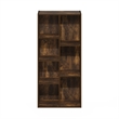 Pemberly Row Contemporary 7-Cube Reversible Open Shelf in Amber Pine