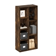 Pemberly Row Contemporary 7-Cube Reversible Open Shelf in Amber Pine