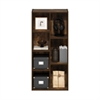 Pemberly Row Contemporary 7-Cube Reversible Open Shelf in Amber Pine