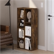 Pemberly Row Contemporary 7-Cube Reversible Open Shelf in Amber Pine