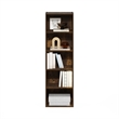 Pemberly Row 5-Tier Reversible Color Open Shelf Bookcase in Amber Pine