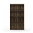 Pemberly Row Contemporary Engineered Wood 4-Tier Open Shelf in Columbia Walnut