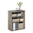 Pemberly Row Contemporary 3-Tier Display Bookcase in French Oak