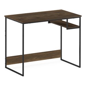 Pemberly Row 35&quot Engineered Wood Modern LifeStudy Desk in Walnut