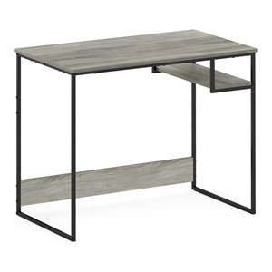 Pemberly Row 35&quot Engineered Wood Modern LifeStudy Desk in Oak Gray