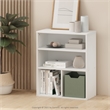 Pemberly Row Contemporary 3-Tier Display Bookcase in White Finish