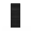Pemberly Row Contemporary 3-Tier Open Shelf Bookcase in Blackwood