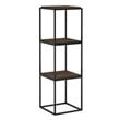 Pemberly Row Engineered Wood 1-Tier Stackable Shelf in Columbia Walnut