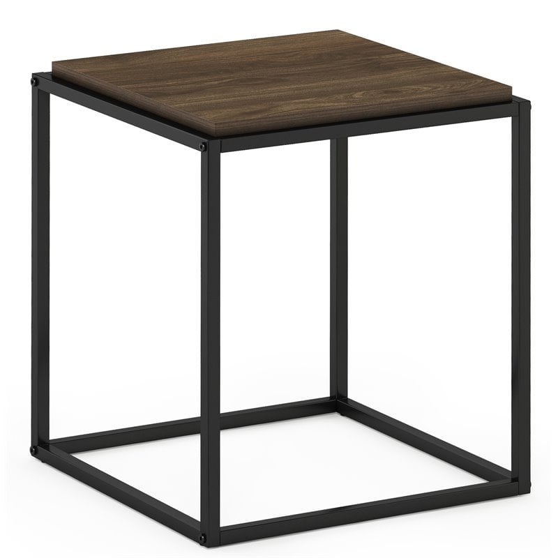 Pemberly Row Engineered Wood 1-Tier Stackable Shelf in Columbia Walnut