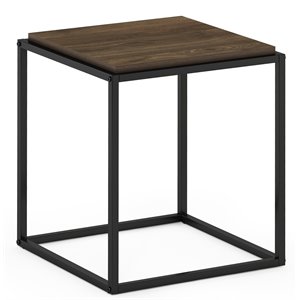 Pemberly Row Engineered Wood 1-Tier Stackable Shelf in Columbia Walnut