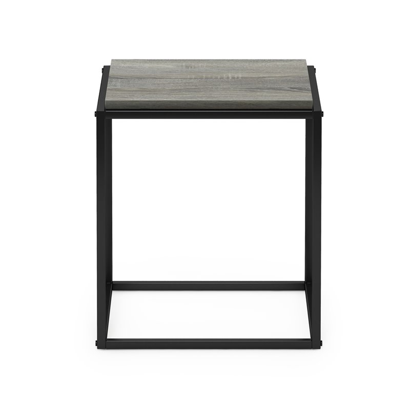 Pemberly Row Engineered Wood 1-Tier Stackable Shelf in French Oak Gray