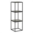 Pemberly Row Engineered Wood 1-Tier Stackable Shelf in French Oak Gray