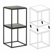 Pemberly Row Engineered Wood 1-Tier Stackable Shelf in French Oak Gray