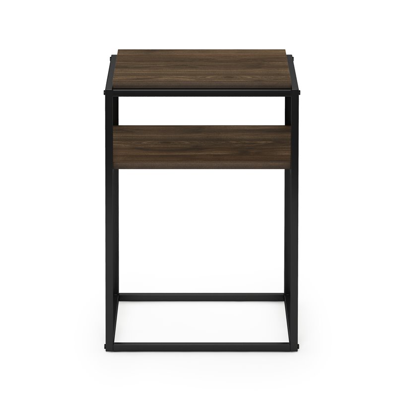 Pemberly Row Engineered Wood 2-Tier Stackable Shelf in Columbia Walnut