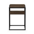 Pemberly Row Engineered Wood 2-Tier Stackable Shelf in Columbia Walnut