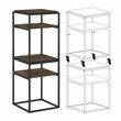 Pemberly Row Engineered Wood 2-Tier Stackable Shelf in Columbia Walnut